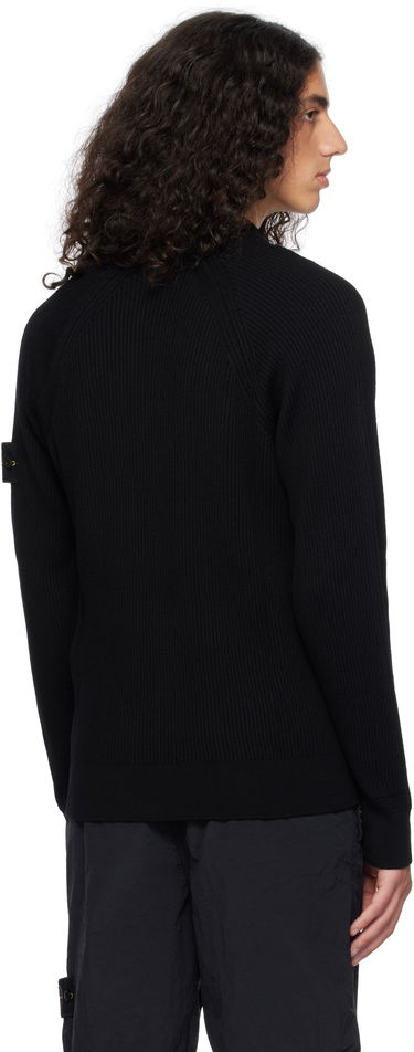 Пуловер Stone Island Full Rib RWS Wool Zip-Up Jacket Черно | 8115519C2, 2