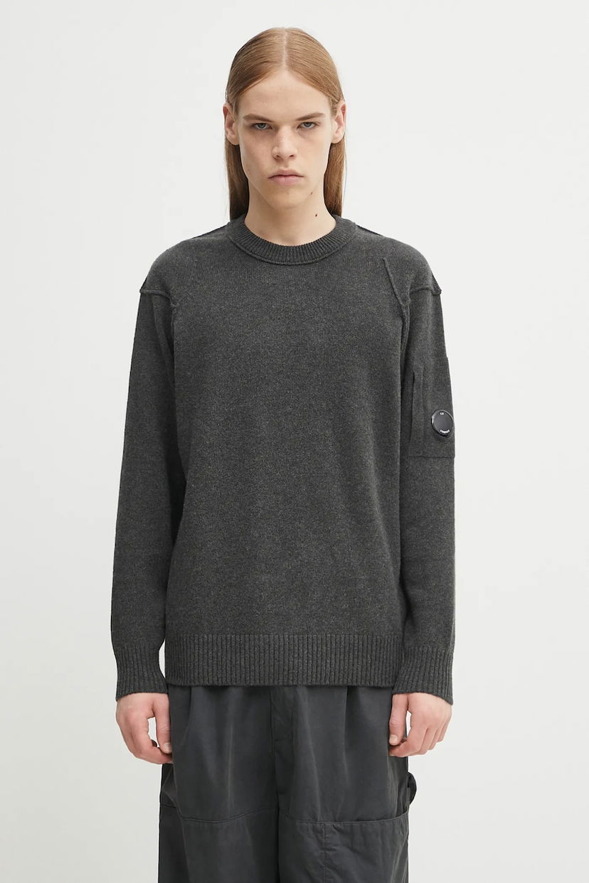 Пуловер C.P. Company C.P. Company Wool Sweater Сиво | 19CMKN707A110149A