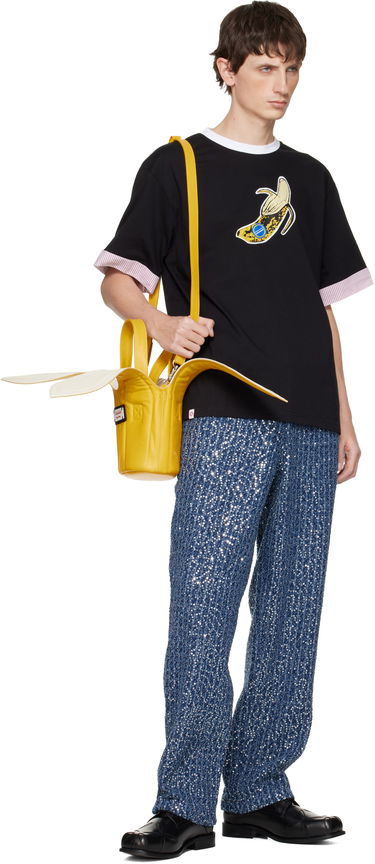 Тениска Charles Jeffrey Loverboy Charles Jeffrey LOVERBOY Banana Graphic Turn Up T-shirt Черно | 052080501, 3