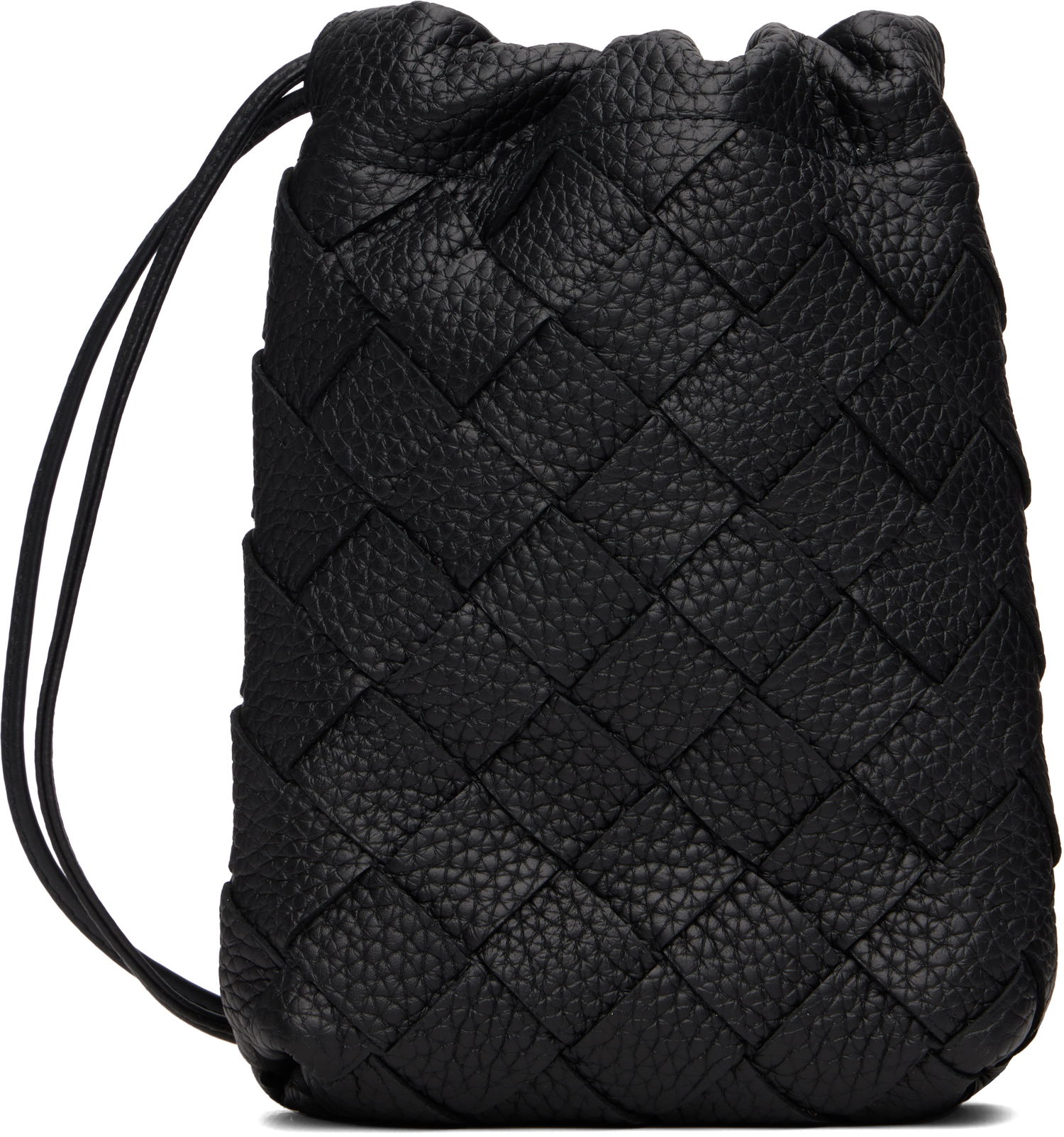 Портфейл Bottega Veneta Bottega Veneta Vertical Woven Leather Pouch Черно | 838786V5I538803, 0