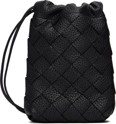 Портфейл Bottega Veneta Bottega Veneta Vertical Woven Leather Pouch Черно | 838786V5I538803, 0