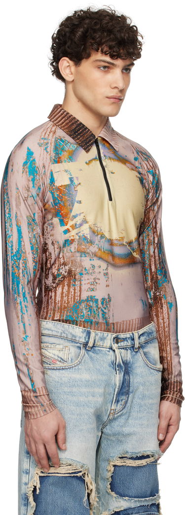 Поло тениска Diesel Printed Long Sleeve Polo Многоцветен | A15895-0HPAB-7EWA, 1