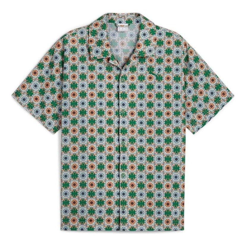 Риза Puma Classics New Prep Aop Woven Shirt Зелено | 627953-86