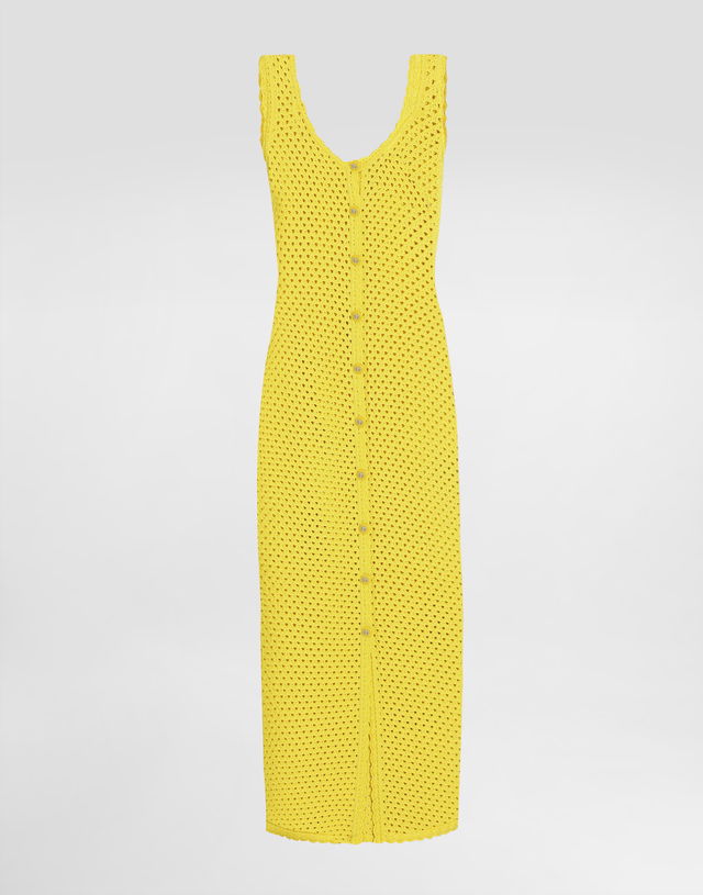 Dolce & Gabbana Crochet Knit Maxi Dress