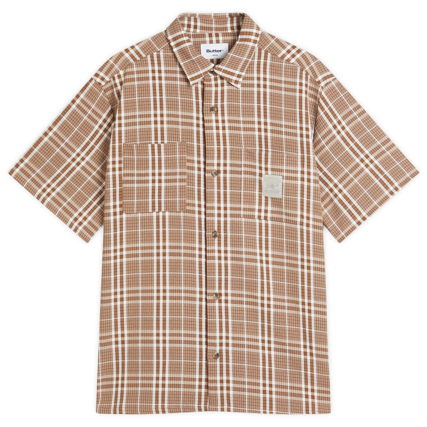 Риза Butter Goods Equipment Plaid Short Sleeve Shirt Кафяво | BG252408-Map, 1