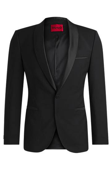 Яке BOSS HUGO Extra-Slim-Fit Tuxedo Jacket Черно | 50476333