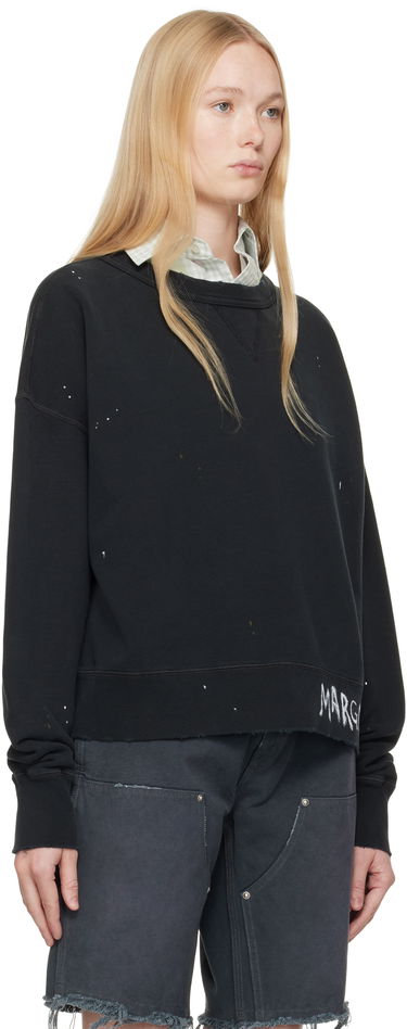 Пуловер Maison Margiela Maison Margiela Graffiti Logo Sweatshirt Черно | S50GU0237 M25019, 1