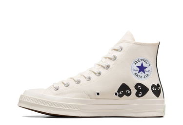 Кецове и обувки Converse Comme des Garçons PLAY x Chuck 70 Hi Бяло | A08148C, 1