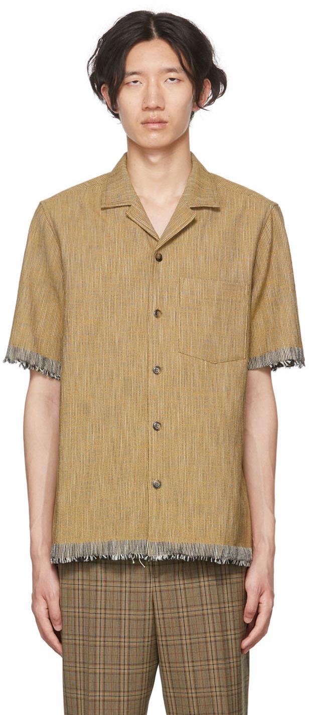 Риза Nanushka Fringed Linen Shirt Зелено | NM22SSSH01765