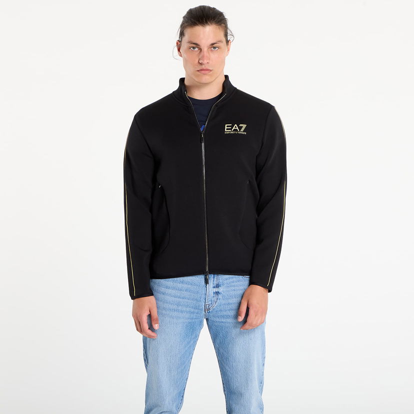 Суитчър Emporio Armani EA7 Emporio Armani Train Gold Label Zip-Up Sweatshirt Черно | 7M000670AF14146UC001