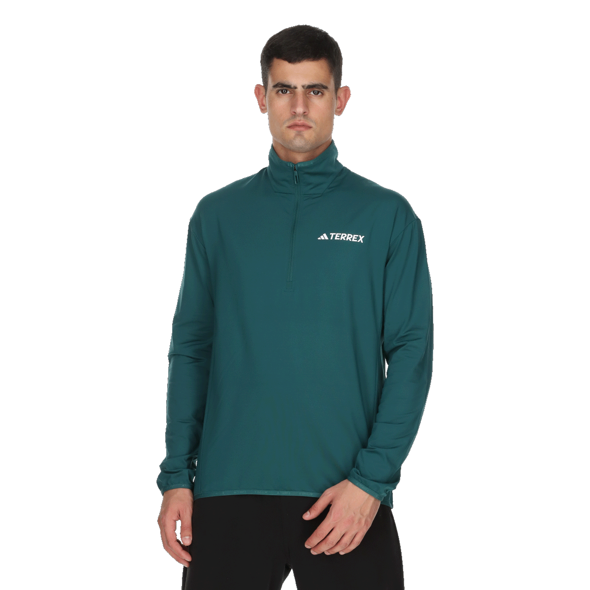 Суитчър adidas Originals Terrex Half-Zip Long-Sleeve Top Зелено | JM0142, 0
