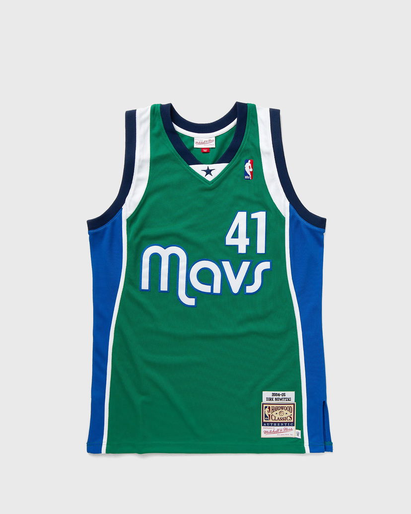 Фланелка Mitchell & Ness NBA AUTHENTIC JERSEY DALLAS MAVERICKS DARK ALTERNATE 2004 DIRK NOWITZKI #41 Зелено | JY8685-DMAGREN