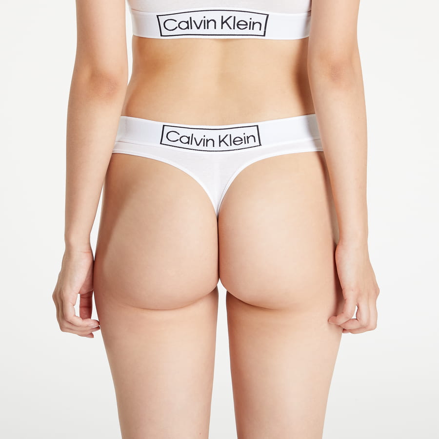 гащички CALVIN KLEIN Thong Reimagined Heritage Бяло | QF6774E 100, 1