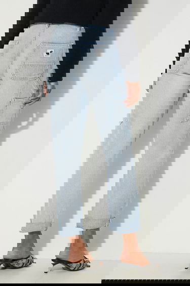 Дънки Carhartt WIP WIP Pierce Light Wash Cuffed Jeans Синьо | I025268.BLUE.LIGHT, 2