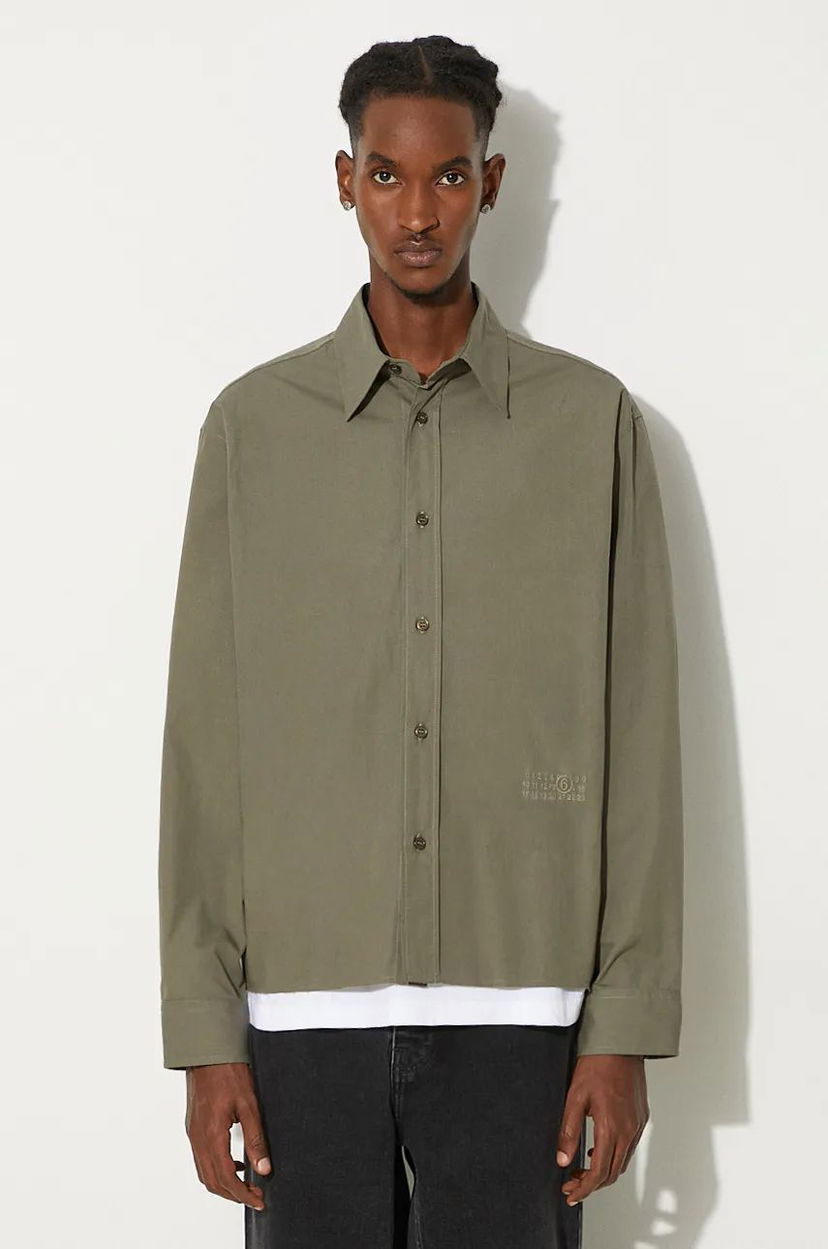 Риза Maison Margiela Relaxed Shirt Зелено | SH0DT0012.M35152