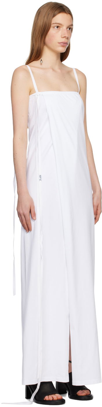 Pокля Ann Demeulemeester Women's Long White Strappy Dress Бяло | 2301-W-JDR08-FA298-001, 1