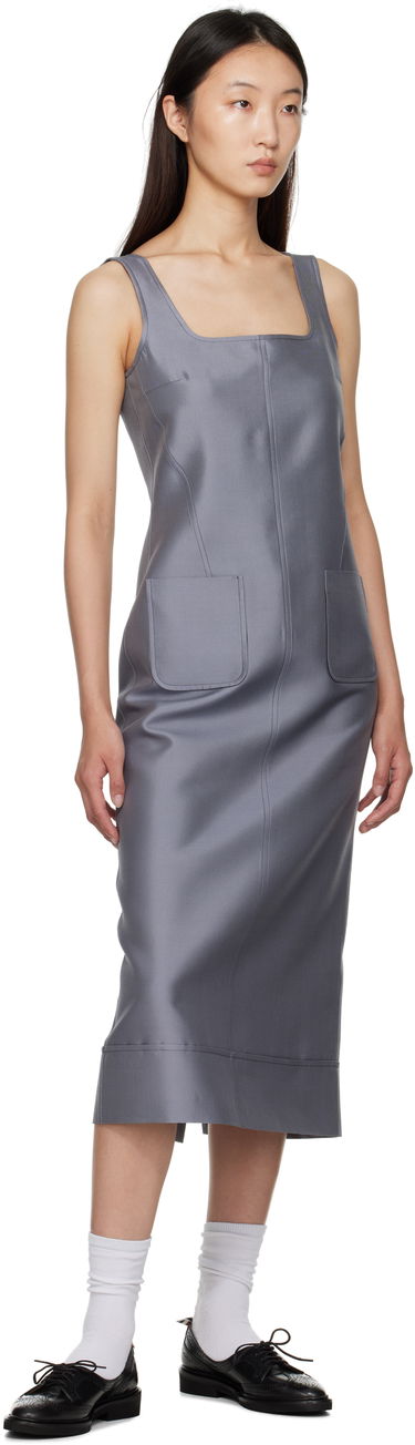 Pокля Thom Browne Thom Browne Column Maxi Dress Сиво | FDSF20A-F0989, 3