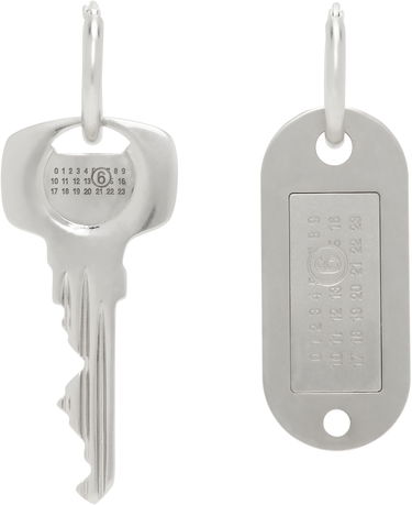 Ключодържатели Maison Margiela MM6 Maison Margiela Key and Number Tag Earrings Металик | SM6VG0090 P7210, 0