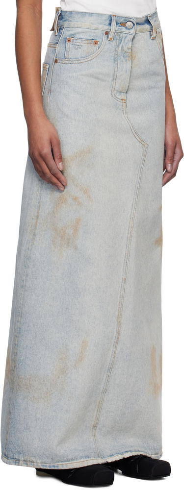 Пола Maison Margiela MM6 Maison Margiela Distressed Denim Maxi Skirt Синьо | S52MI0016 M30018, 1
