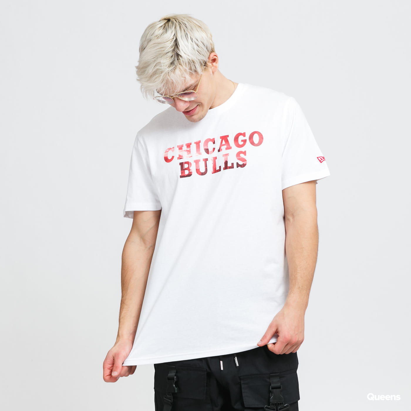 Тениска New Era NBA Photographic Wordmark Tee Bulls Бяло | 12869842, 0