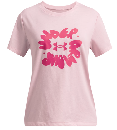 Тениска Under Armour Under Armour Bubble Wordmark Short Sleeve T-Shirt Розово | 1389765-100, 0
