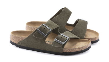 Кецове и обувки Birkenstock Arizona Suede Leather Regular Fit Зелено | 1025070, 5