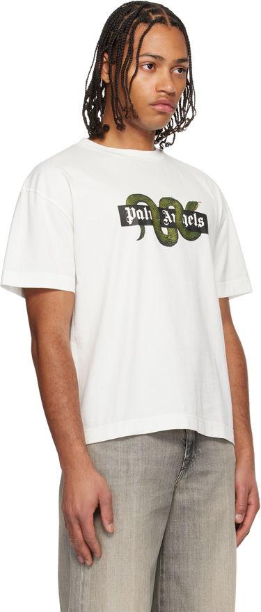 Тениска Palm Angels Snake Logo T-shirt Бяло | PMAA109F25JER0080355, 1