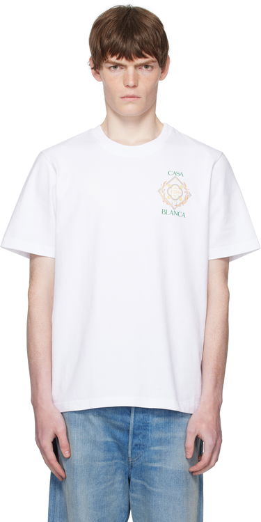 Тениска Casablanca Casablanca Championship Diamond Print T-Shirt Бяло | MPF25-JTS-001-11-EX, 0