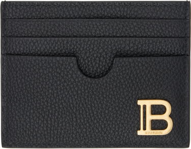 Портфейл Balmain Leather Card Holder Черно | EM1MA074LPOS, 0