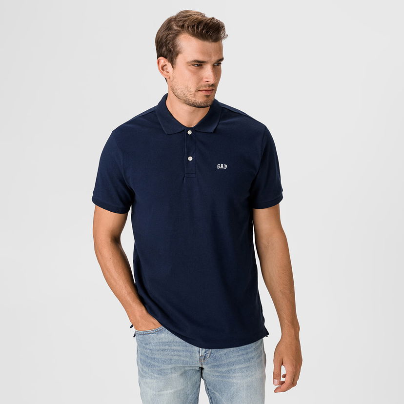 Поло тениска GAP Logo Polo 2Pack White Navy Combo Тъмно синьо | 624196-00