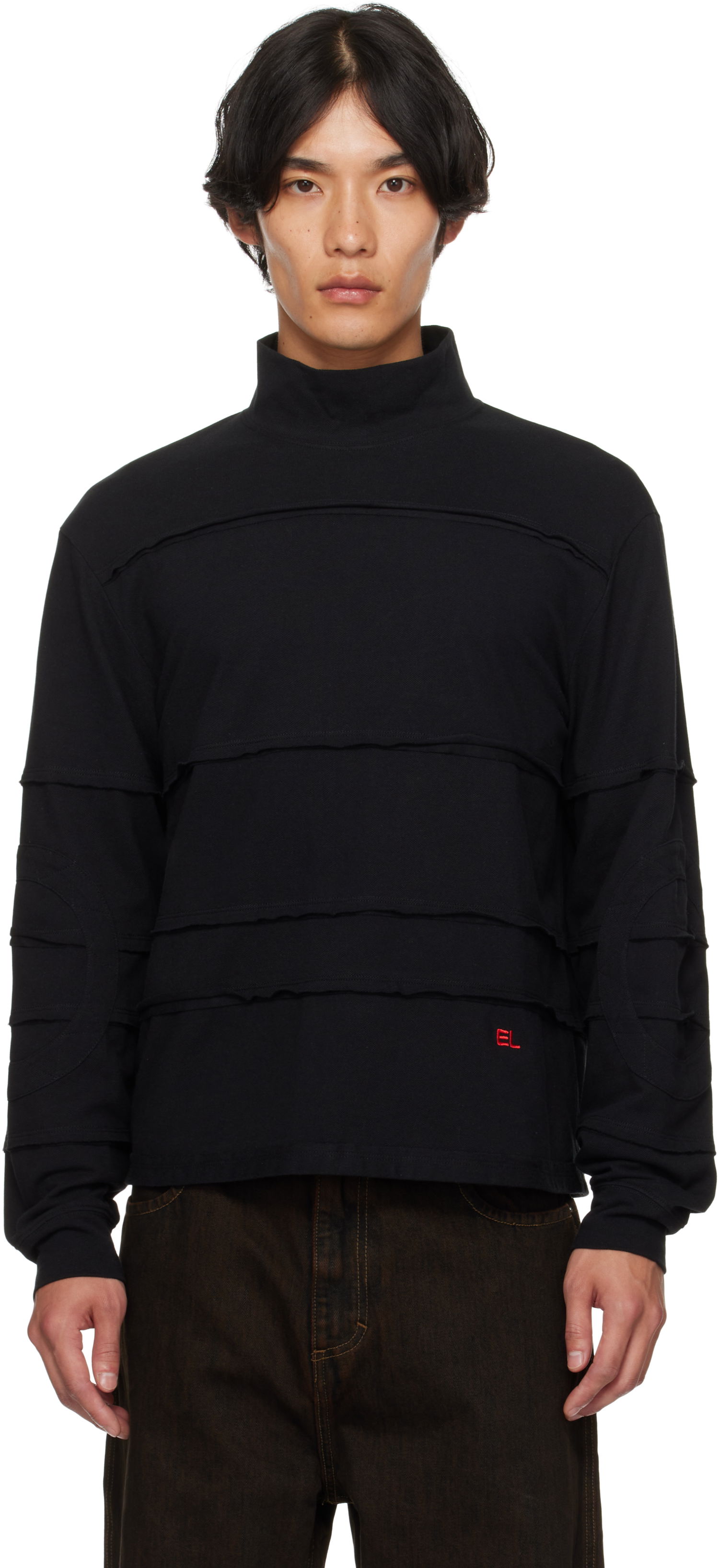 Пуловер Eckhaus Latta Eckhaus Latta Striated Turtleneck Черно | 1413-EL-PF25-N, 0