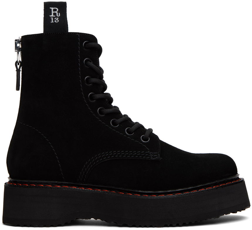 Облекло R13 R13 Single Stack Suede Boots Черно | R13WS025-S096C, 0