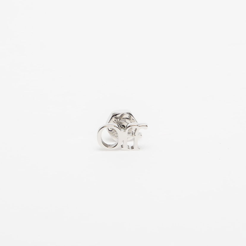 Обеци Off-White Off-White Logo Mono Earring Металик | OMOD063C99MET0017200