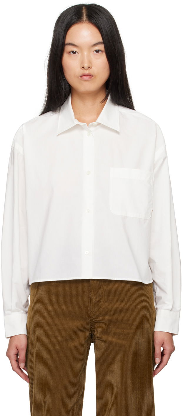 Риза A.P.C. Shirt Classic Fit Бяло | COEVD-F12598