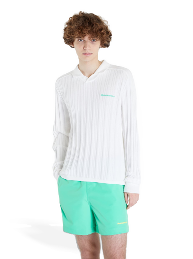 Фланелка adidas Originals Humanrace x Knit Long Sleeve Jersey "Cloud White" Бяло | HZ8138