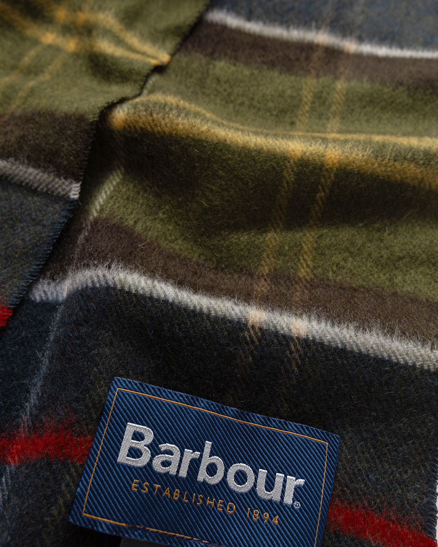 Шал Barbour Yaxley Tar Scarve Зелено | USC0324TN11, 1
