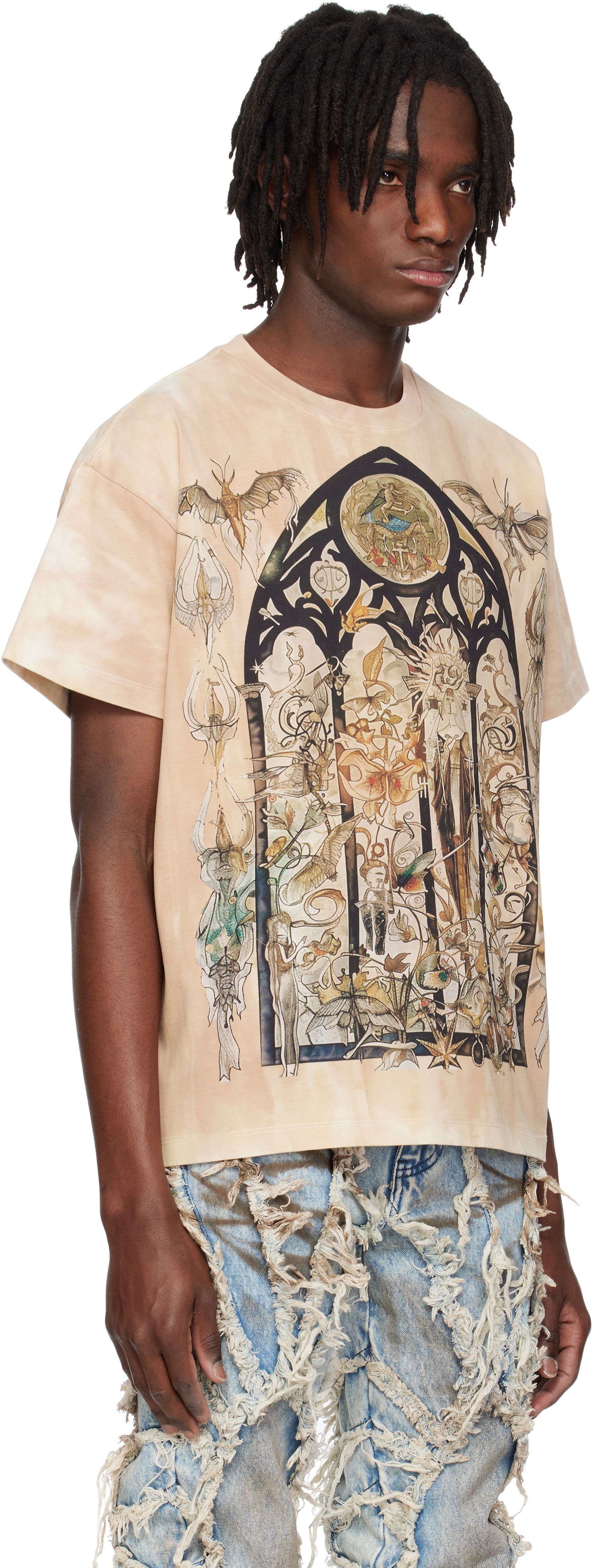 Тениска Who Decides War Who Decides War Gleaming Graphic Short Sleeve T-Shirt Бежово | 1110230022SS25, 1