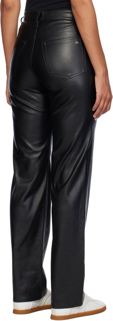 Панталони rag & bone Harlow Faux-Leather Pants Черно | WCW24F7006GR06, 2