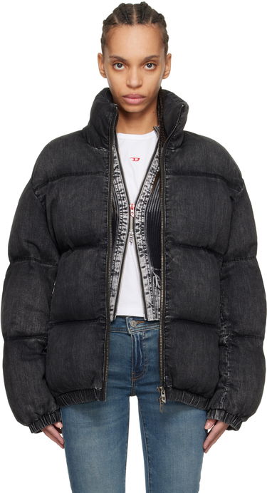 Пухо яке Diesel Diesel W-Mons-A Denim Puffer Jacket Черно | A16077 0ABCB, 0