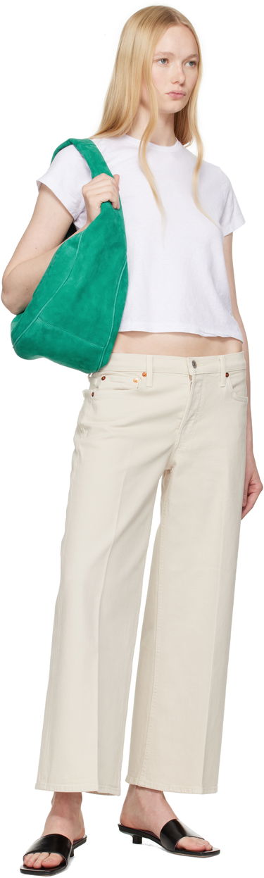 Чанта през рамо BY FAR BY FAR Maxi Cush Suede Shoulder Bag Зелено | MWBSB022KL007GR047PL, 3