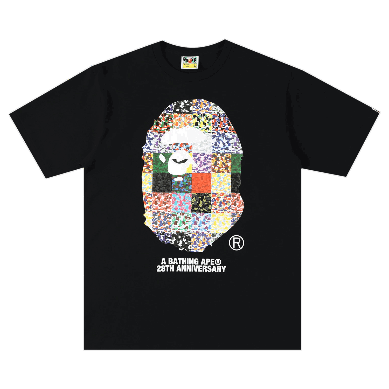 Тениска BAPE 28th Anniversary Ape Head Tee Черно | 1H20 110 026 BLACK, 0