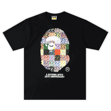 Тениска BAPE 28th Anniversary Ape Head Tee Черно | 1H20 110 026 BLACK, 0