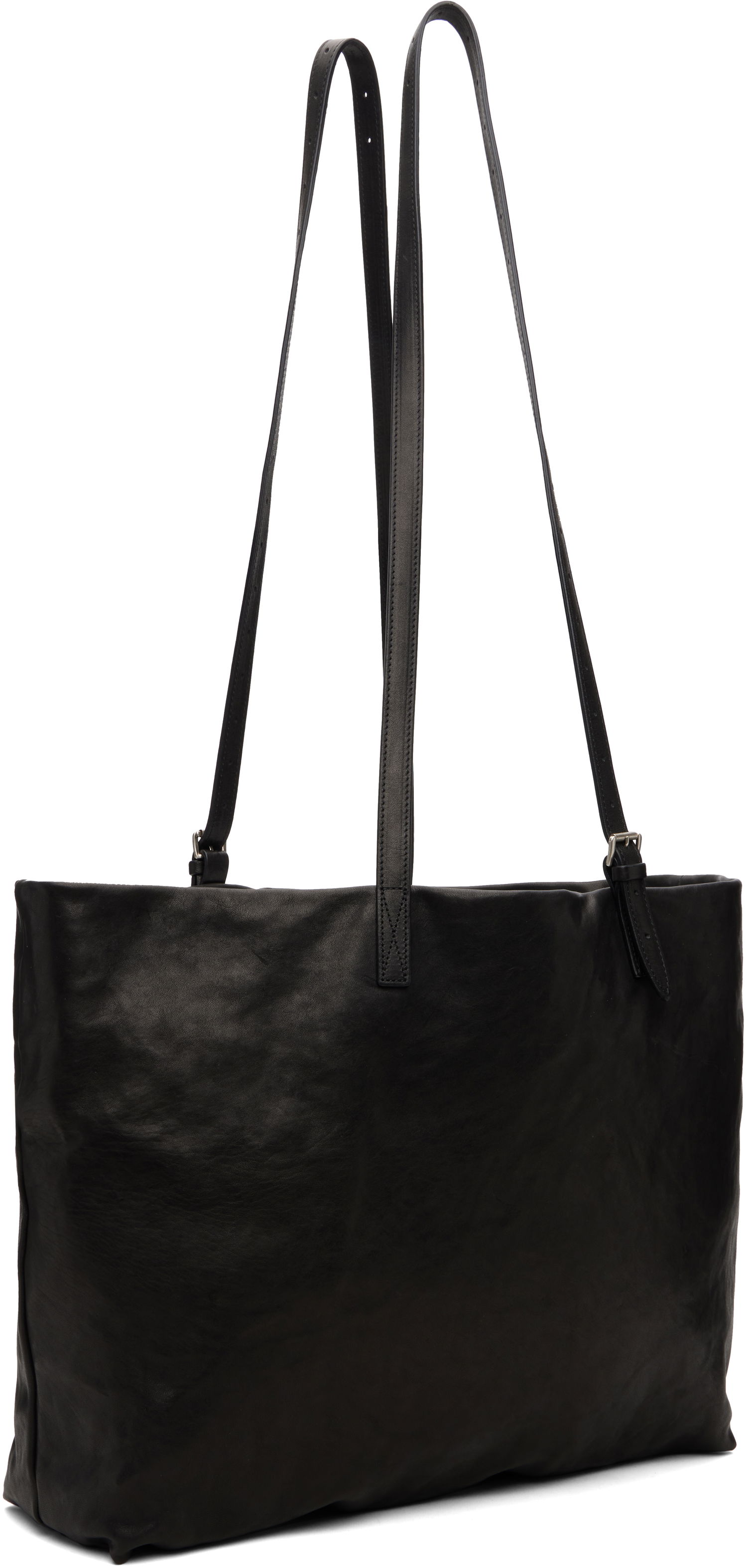 Голяма пазарска чанта Ann Demeulemeester Ann Demeulemeester Bes Leather Tote Черно | B0012968-LT137-099, 1
