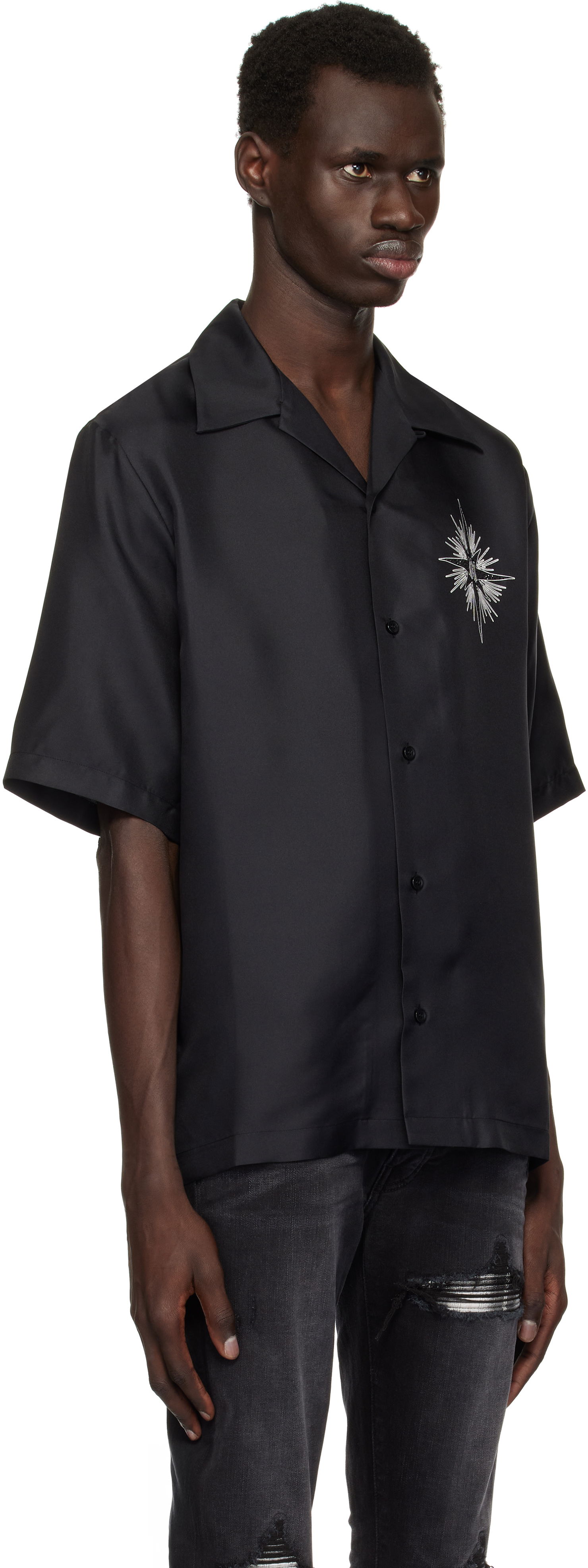 Риза AMIRI AMIRI Starburst Resort Shirt Черно | AMSTCA1120, 1