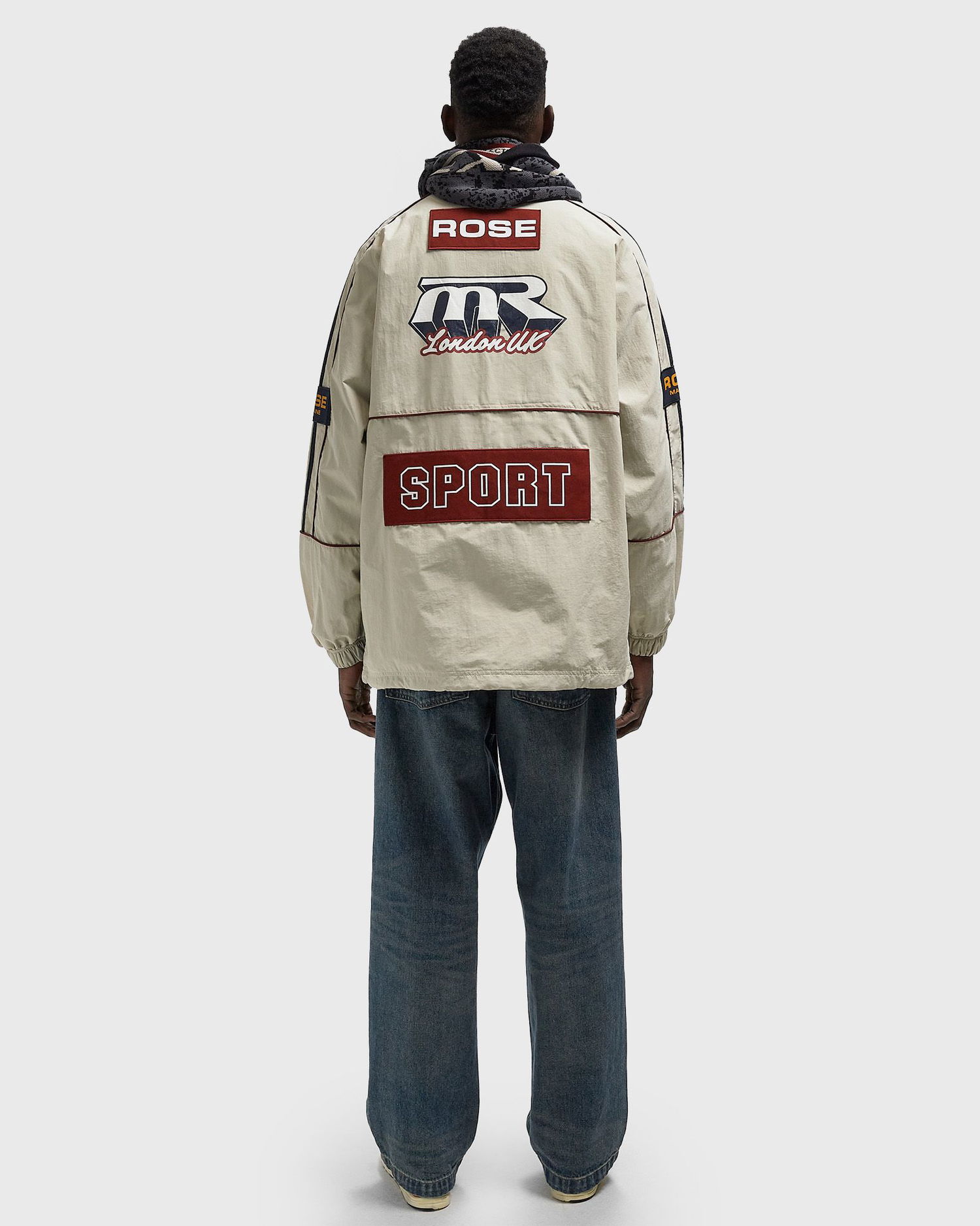 Ветровка Martine Rose Martine Racing Stripe Checkerboard Half-Zip Pullover Многоцветен | 121WP01052-WHT, 1
