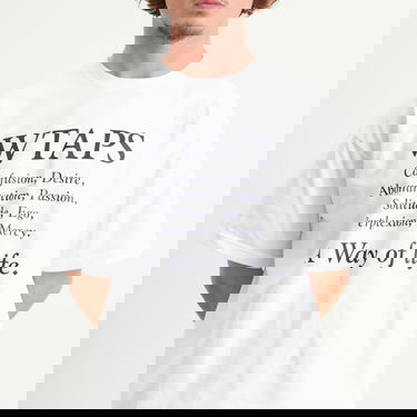 Тениска WTAPS T-Shirt with Philosophical Text Print Бяло | 251ATDT-STM08S-WHT, 5