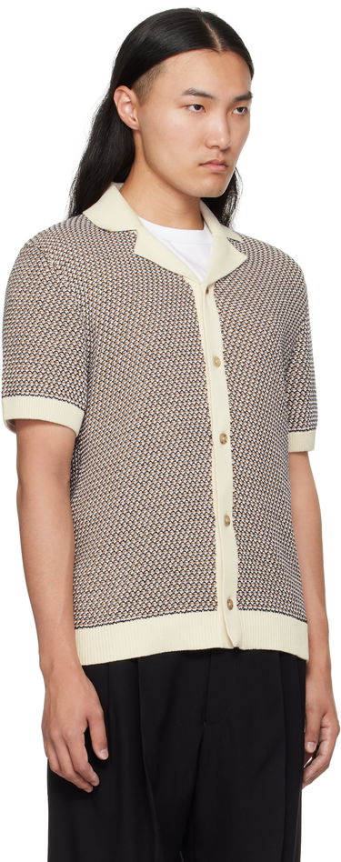 Пуловер BOSS Regular-Fit Knitted Cotton Cardigan Бежово | 50543163, 2