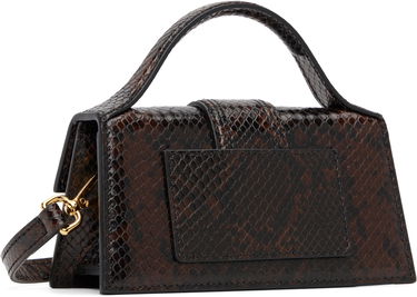 Дамска чанта Jacquemus The Bambino Serpent-Effect Top Handle Mini Bag Кафяво | 25HBAW00006AC05A01, 2