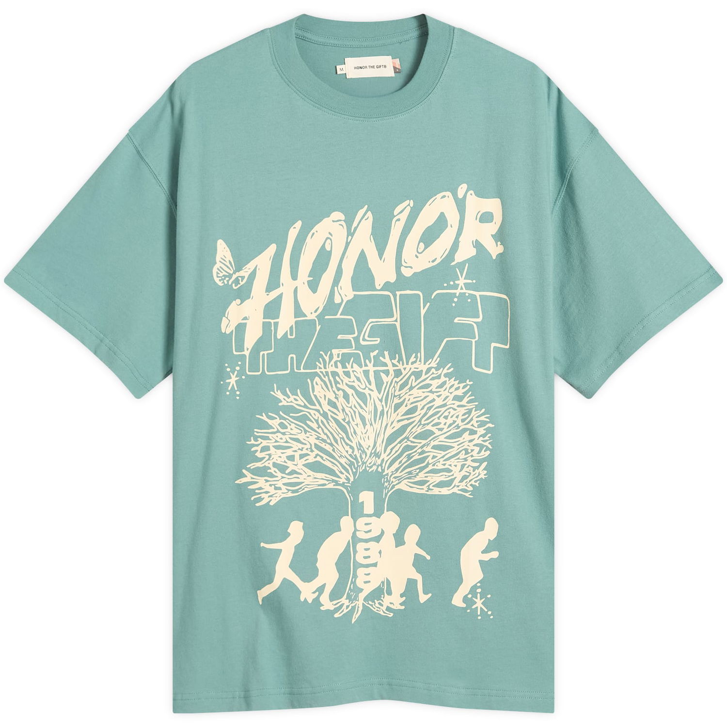 Тениска Honor The Gift Family Tree Graphic Tee Тюркоазено | HTG250244-GRN, 0