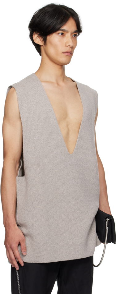 Потник Rick Owens Rick Owens Concordians V-Neck Tank Top Черно | RU02E1683 CHWSR, 4